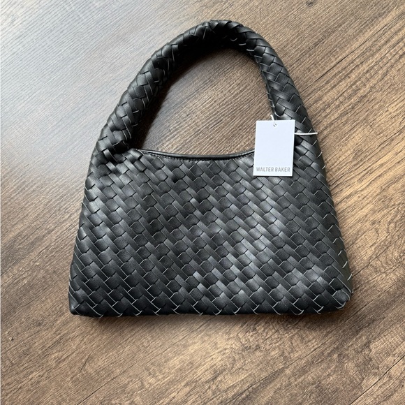Walter Baker Handbags - Walter Baker Elegant Black Woven Leather Shoulder Bag